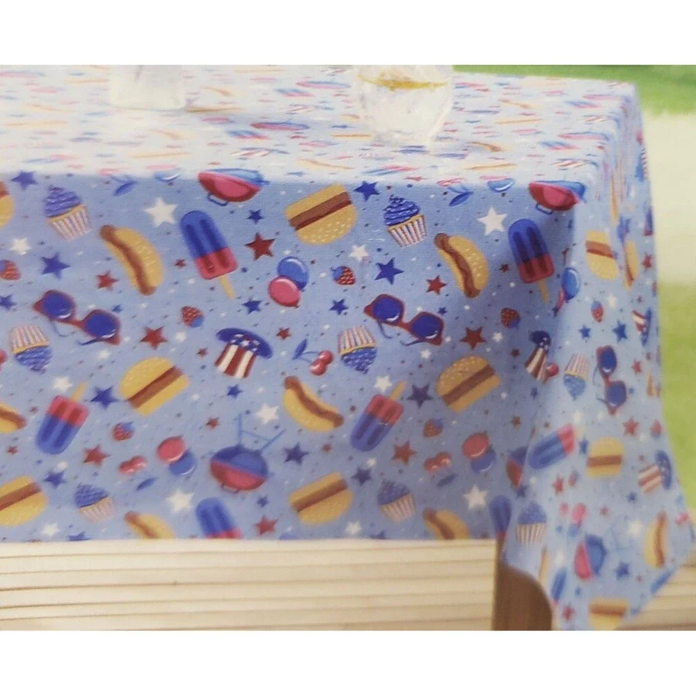 Flannel Backed Vinyl Tablecloth, 60
